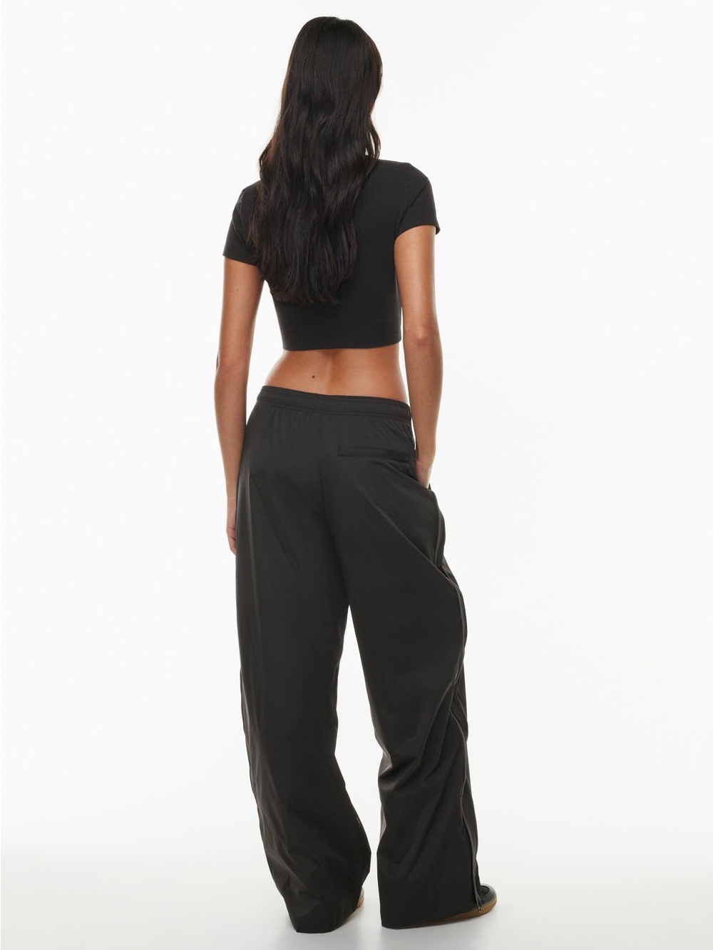 ARITZIA TNA Black Snap-Trim Track Pants - Picture 2 of 5